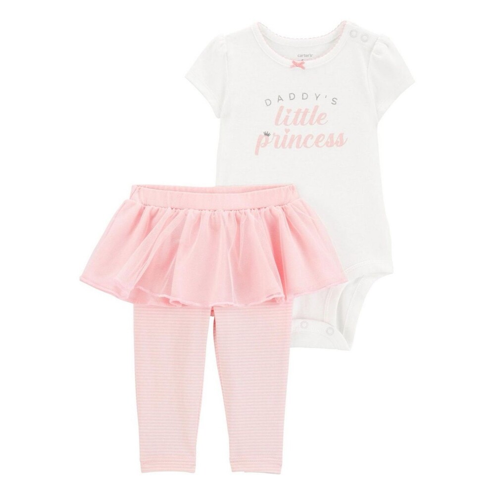 Carter’s Baby Short Sleeve Daddy’s Princess 2 Piece Outfit Set. 9 Months. NEW.